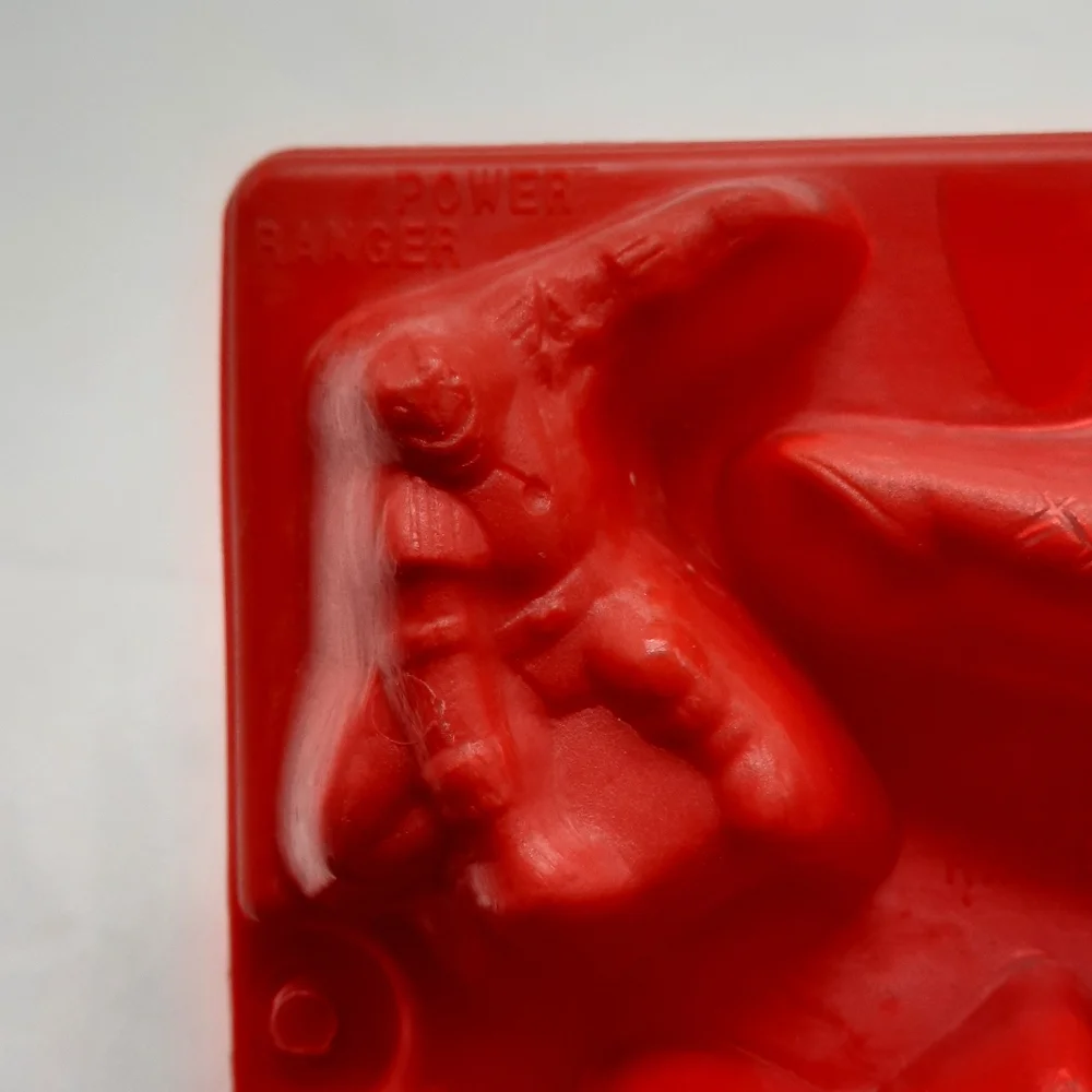 Vintage Power Rangers Jello Jigglers Mold Red Small 2 Piece Lot